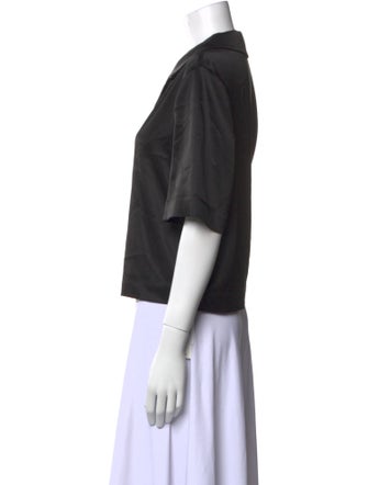 Reformation V-Neck Short Sleeve Crop Top