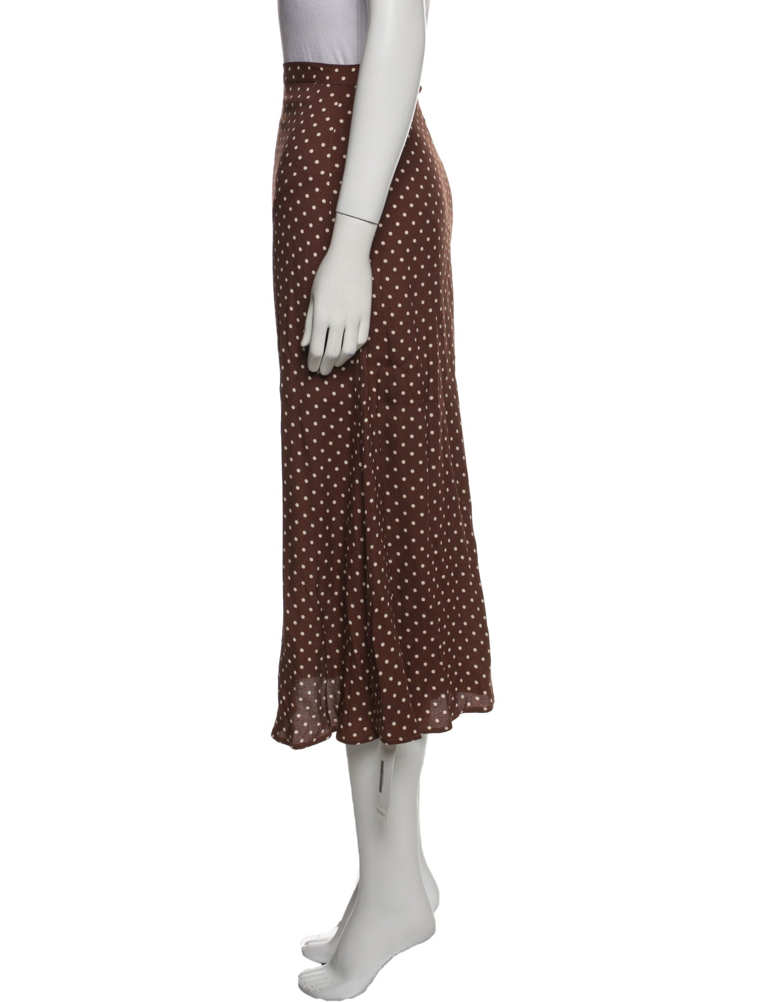 Reformation Polka Dot Print Midi Length Skirt