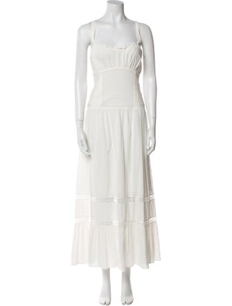 Reformation Square Neckline Long Dress