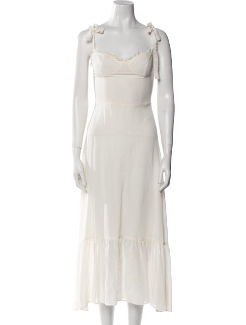 Reformation Square Neckline Midi Length Dress