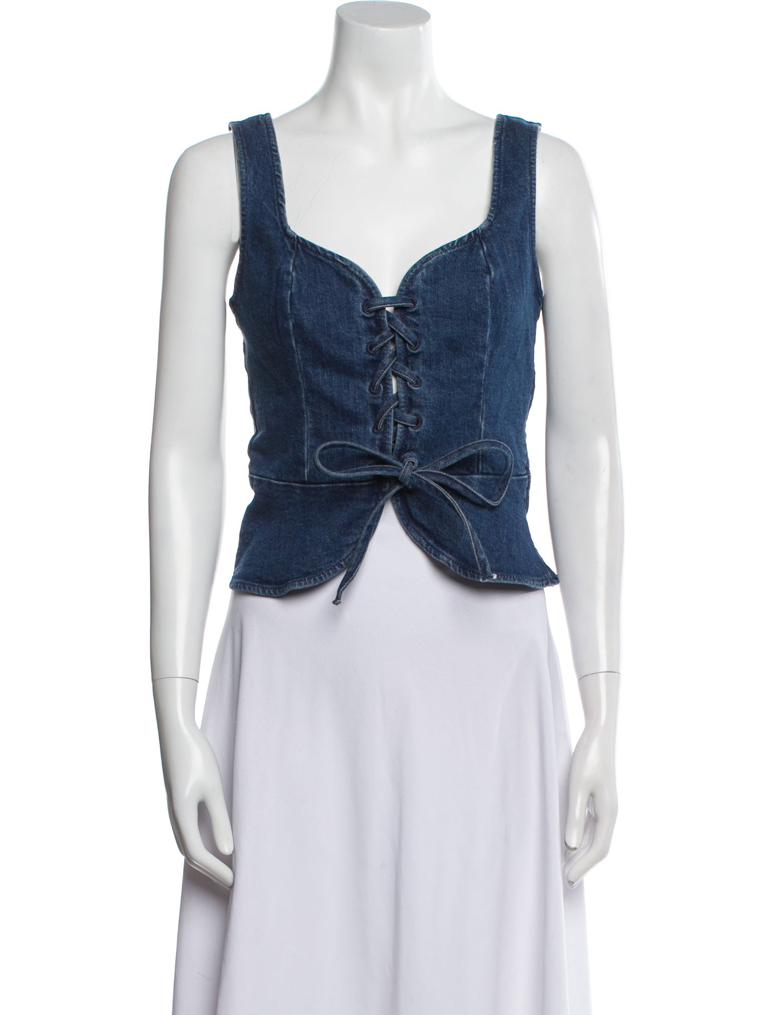Reformation V-Neck Sleeveless Crop Top