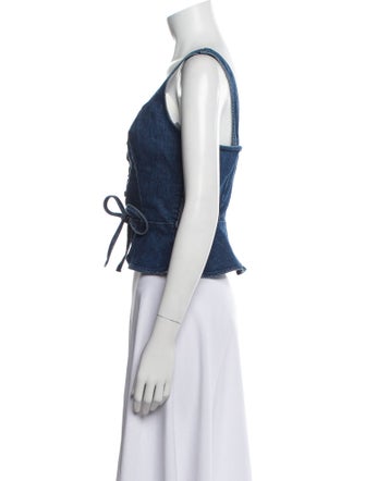 Reformation V-Neck Sleeveless Crop Top