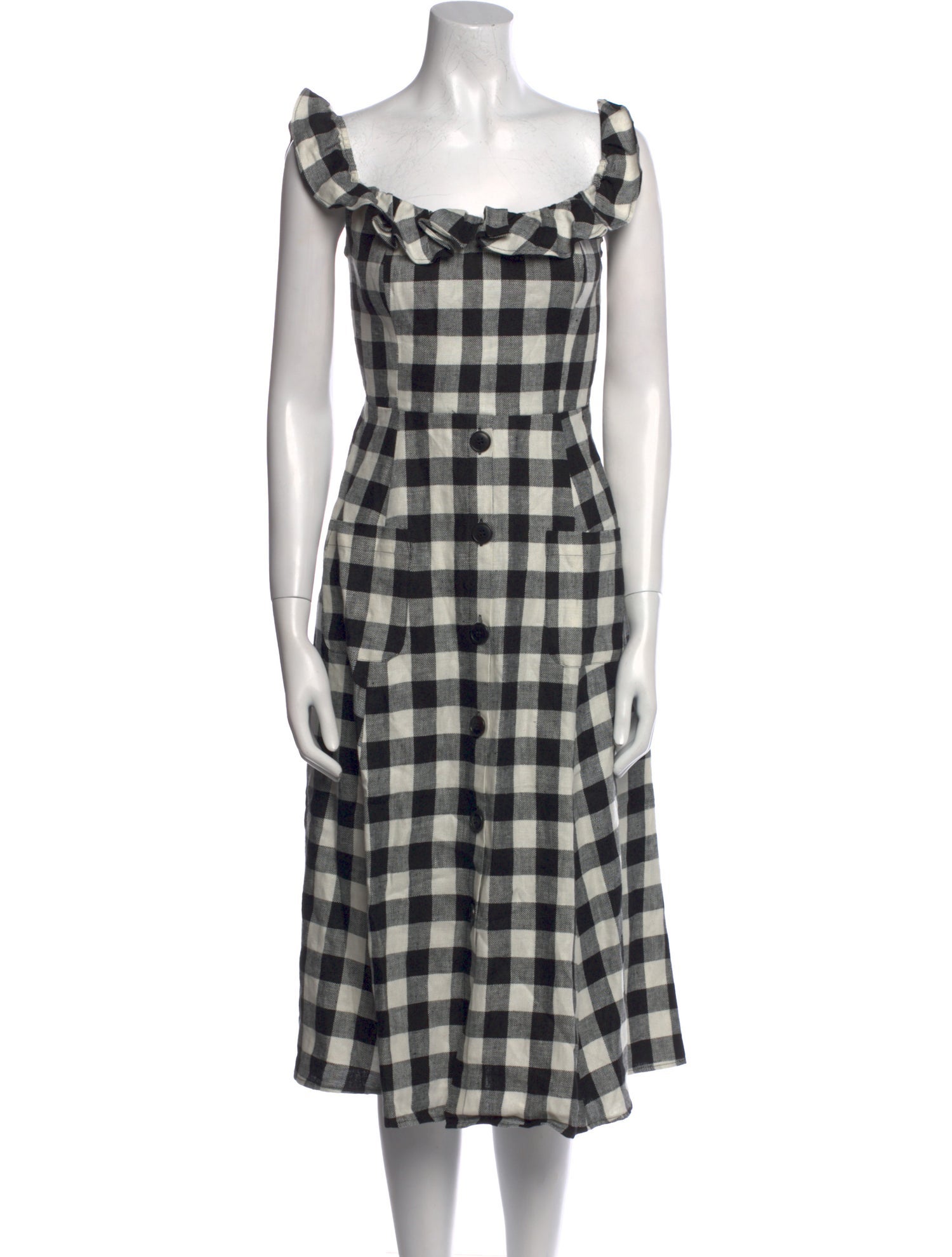 Reformation Linen Midi Length Dress