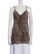 Reformation Animal Print V-Neck Top