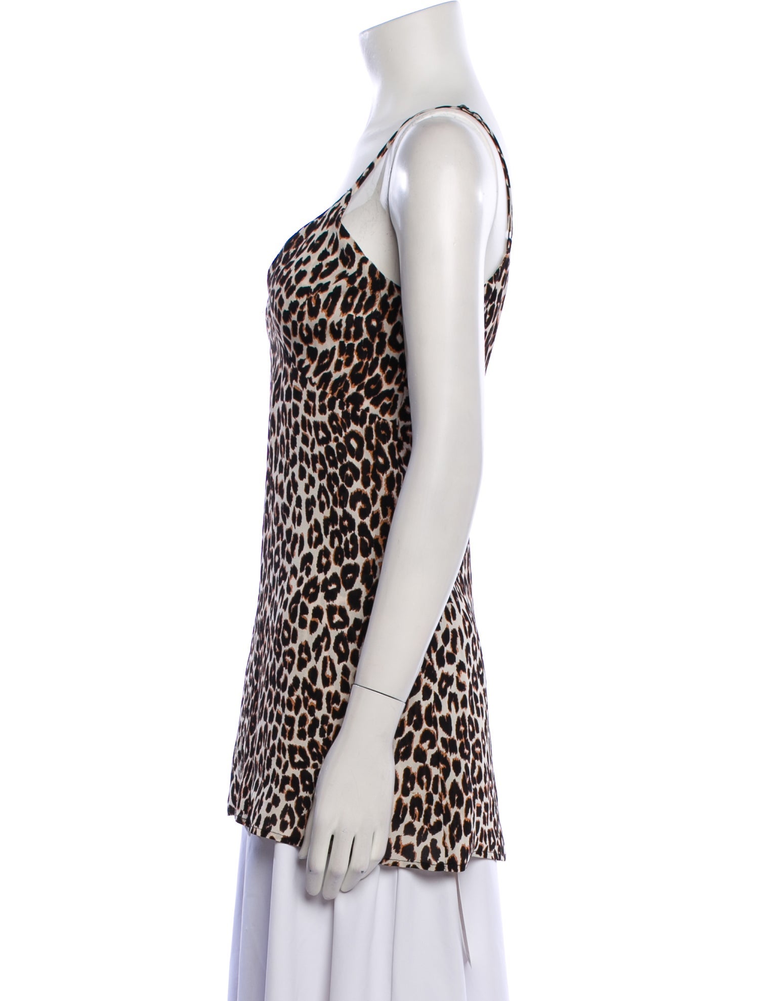 Reformation Animal Print V-Neck Top