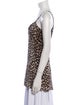 Reformation Animal Print V-Neck Top
