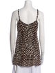 Reformation Animal Print V-Neck Top