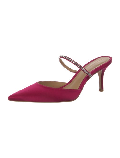 Reformation Satin Crystal Embellishments Mules