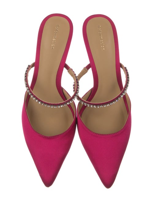 Reformation Satin Crystal Embellishments Mules