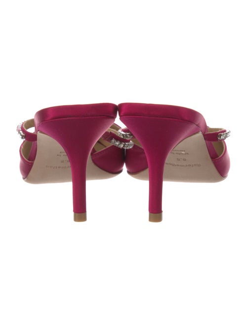 Reformation Satin Crystal Embellishments Mules