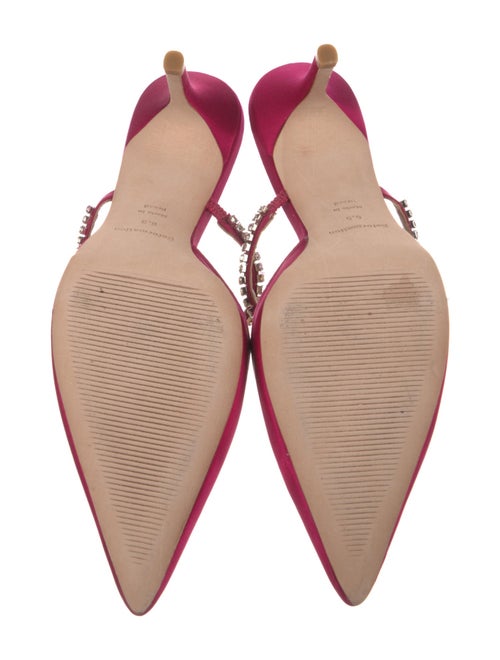 Reformation Satin Crystal Embellishments Mules