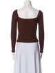 Reformation Square Neckline Long Sleeve Crop Top
