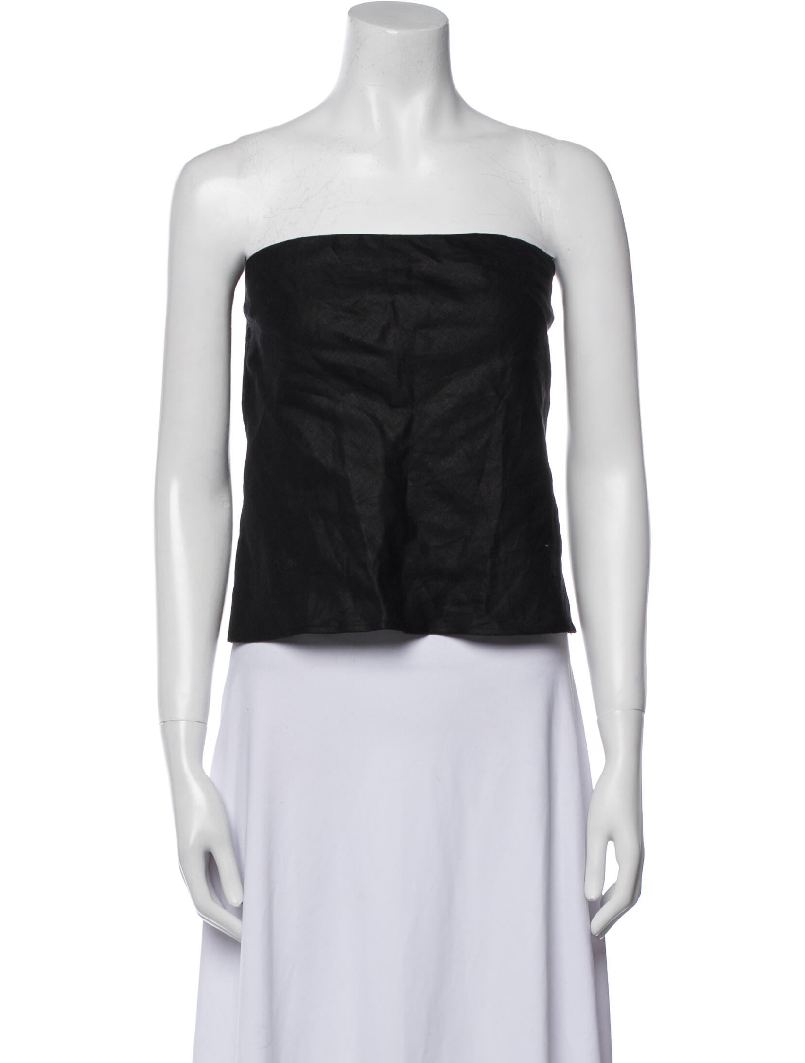 Reformation Linen Strapless Crop Top