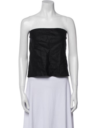 Reformation Linen Strapless Crop Top