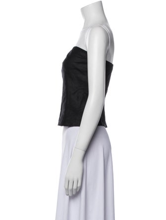 Reformation Linen Strapless Crop Top