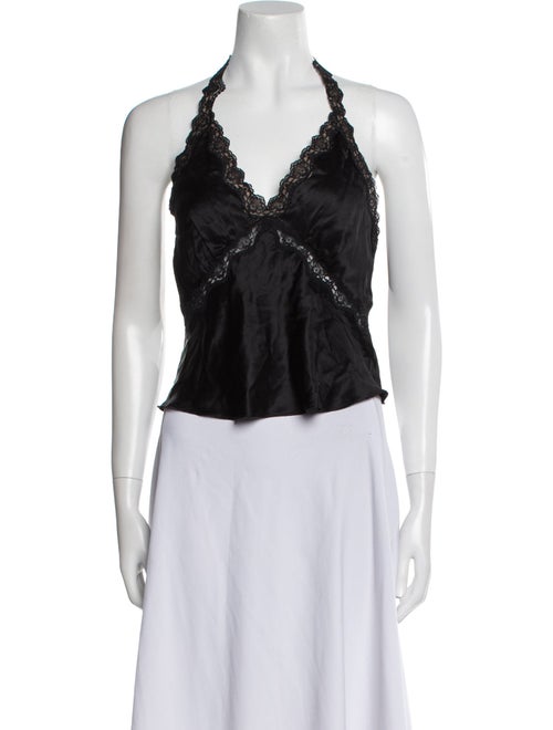 Reformation Silk V-Neck Crop Top