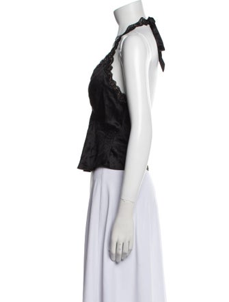 Reformation Silk V-Neck Crop Top