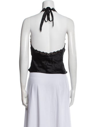 Reformation Silk V-Neck Crop Top