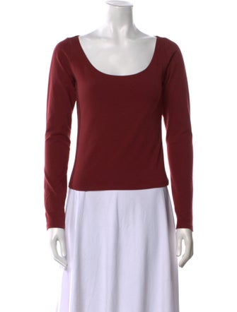 Reformation Scoop Neck Long Sleeve Top