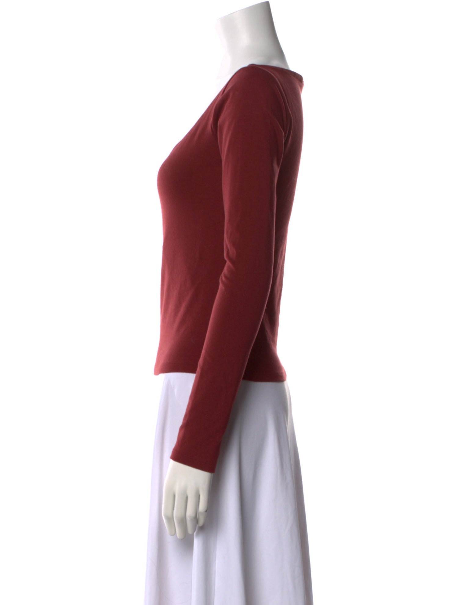 Reformation Scoop Neck Long Sleeve Top