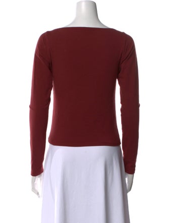 Reformation Scoop Neck Long Sleeve Top