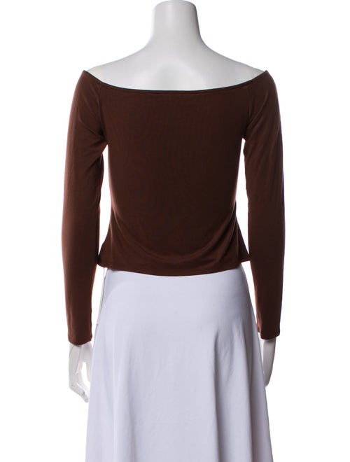 Reformation Off-The-Shoulder Long Sleeve Crop Top