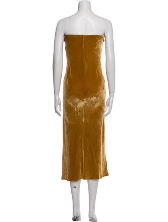 Reformation Strapless Midi Length Dress