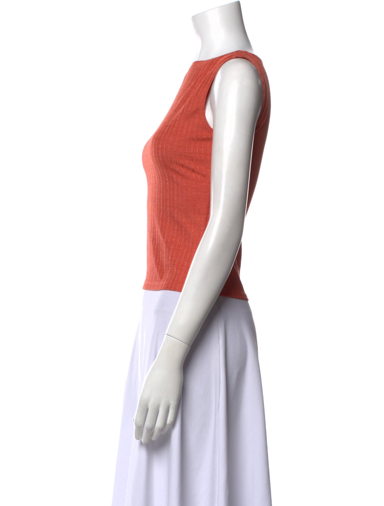 Reformation Bateau Neckline Sleeveless Crop Top