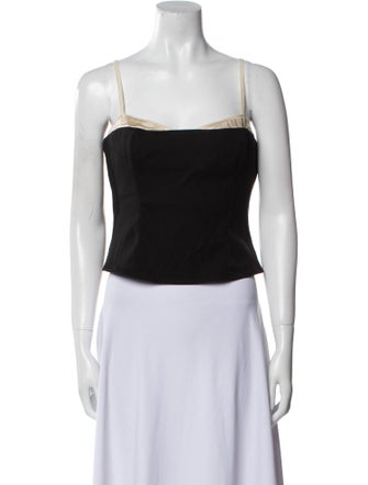 Reformation Square Neckline Sleeveless Crop Top