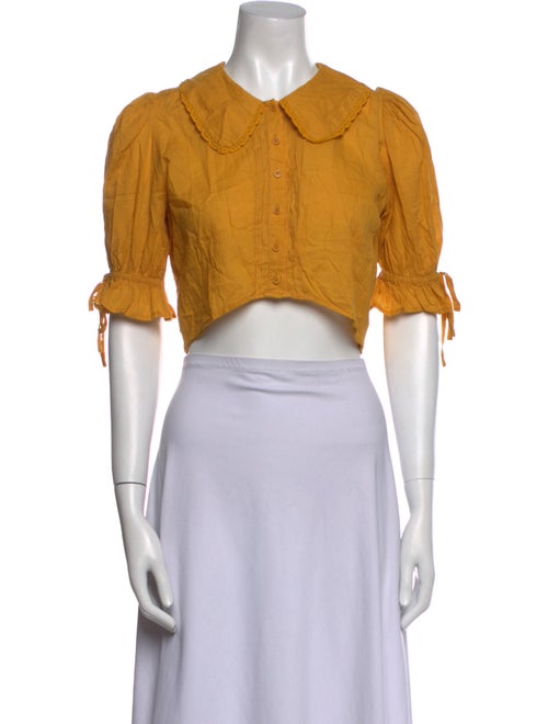 Reformation Short Sleeve Crop Top