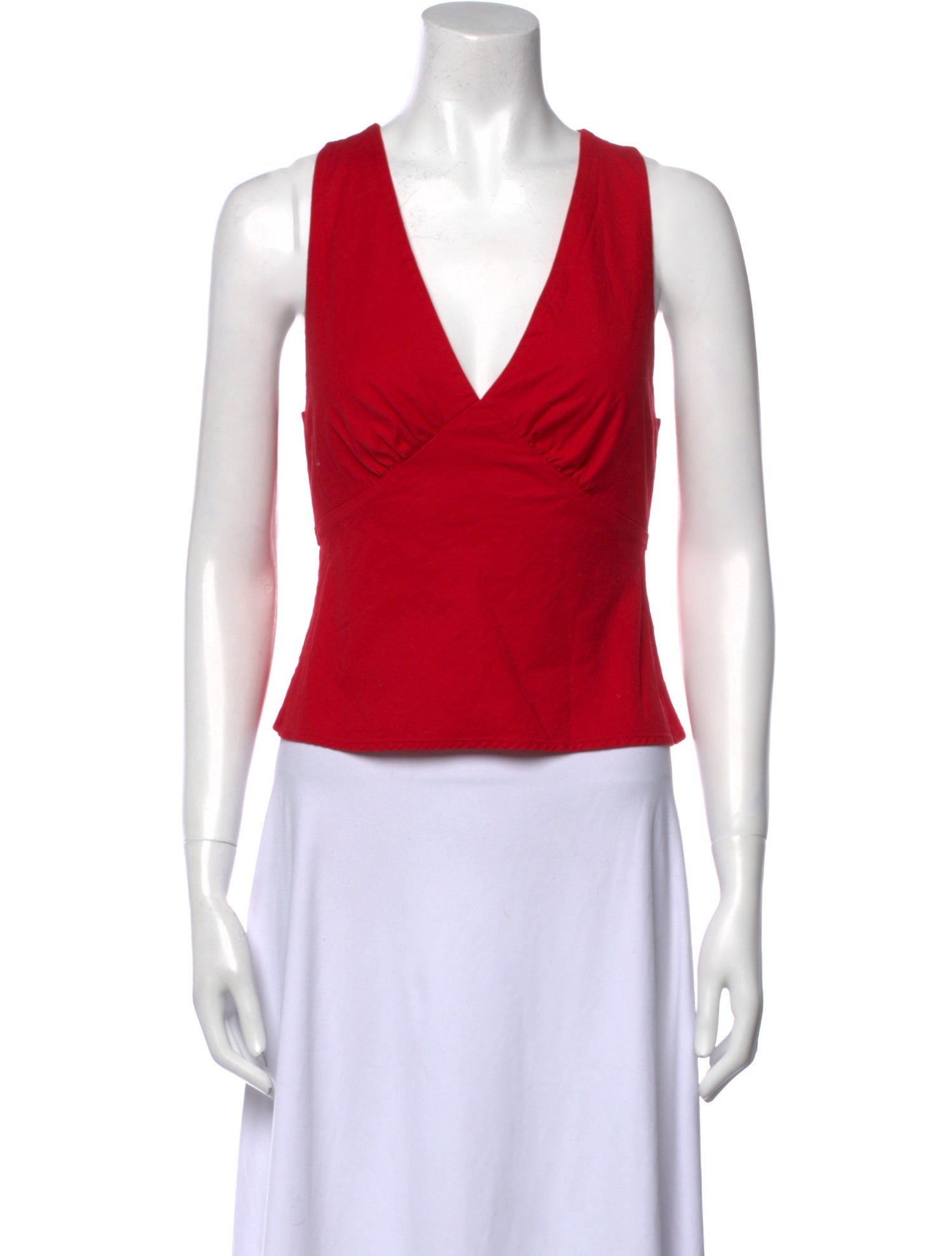 Reformation V-Neck Sleeveless Crop Top