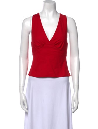 Reformation V-Neck Sleeveless Crop Top