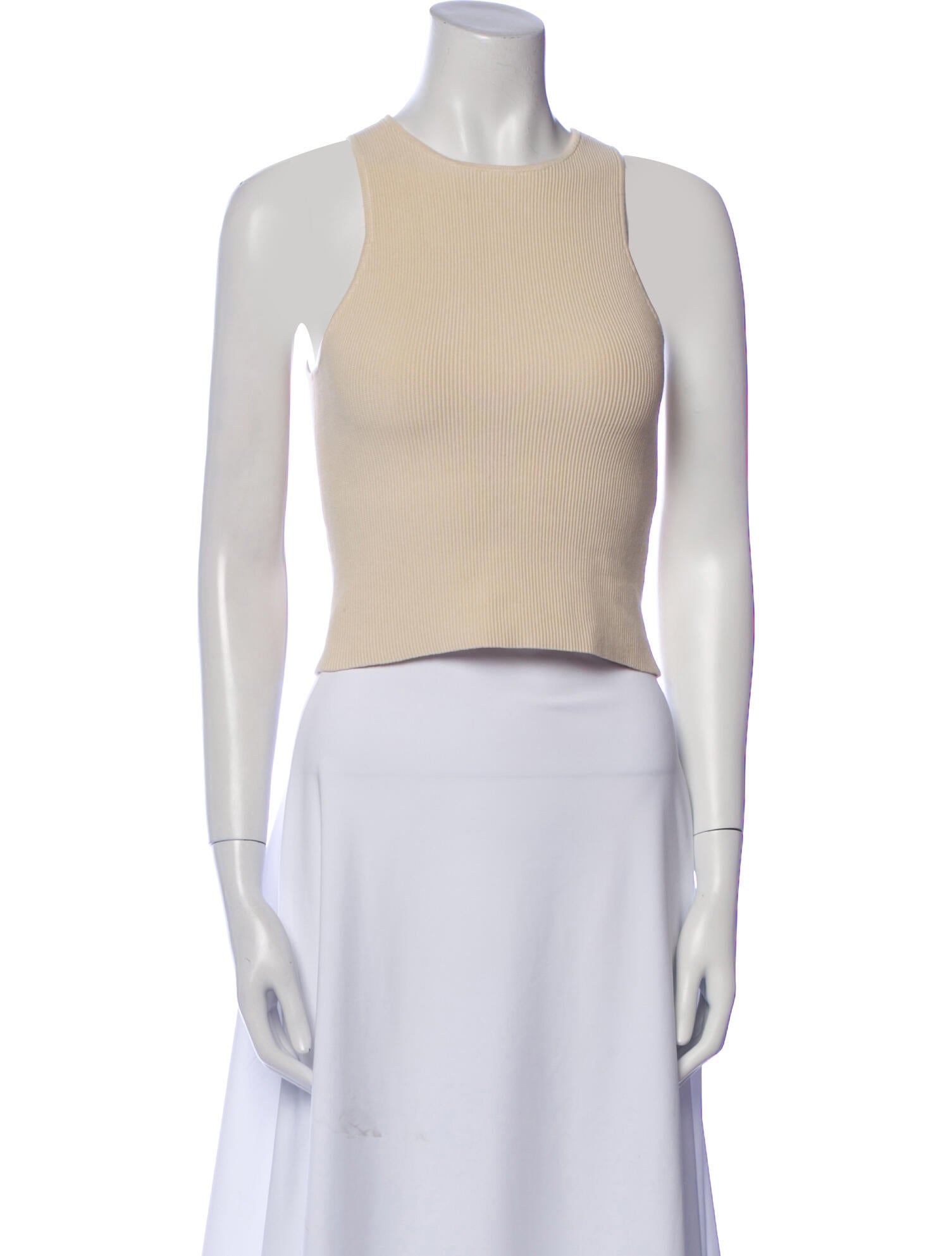 Reformation Crew Neck Sleeveless Crop Top