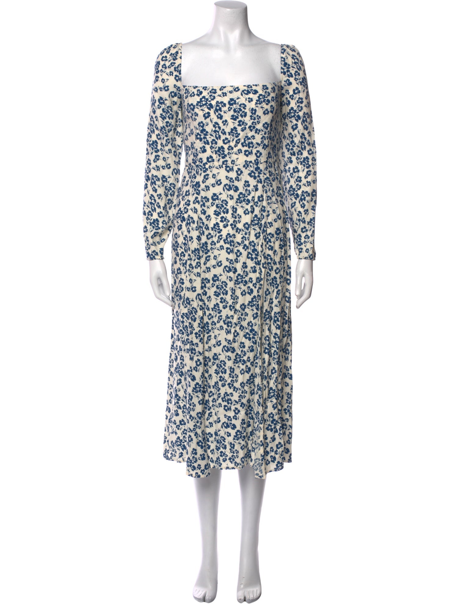 Reformation Floral Print Midi Length Dress