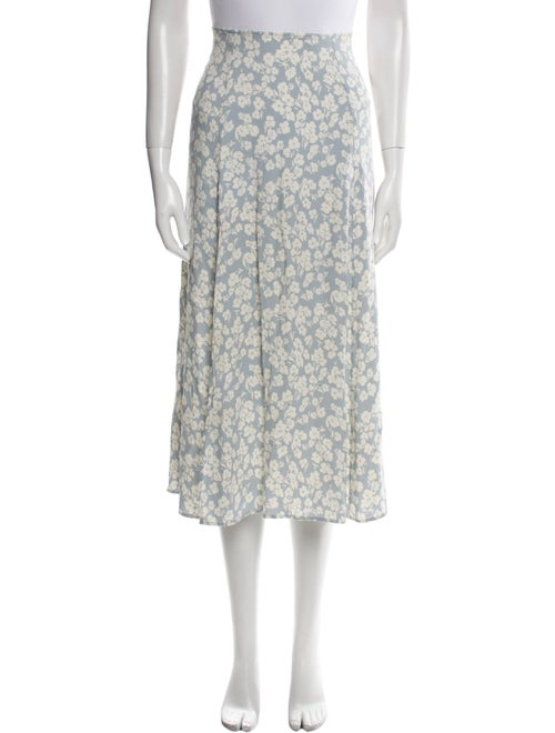 Reformation Floral Print Midi Length Skirt