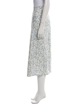 Reformation Floral Print Midi Length Skirt