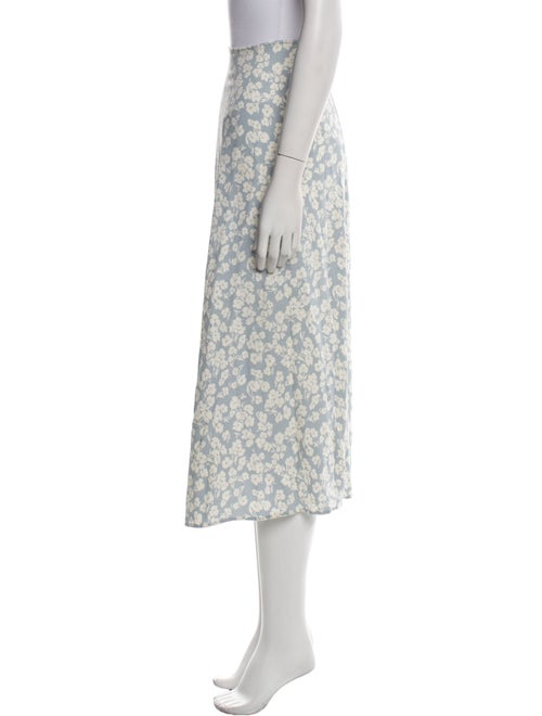 Reformation Floral Print Midi Length Skirt