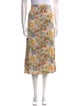 Reformation Floral Print Midi Length Skirt