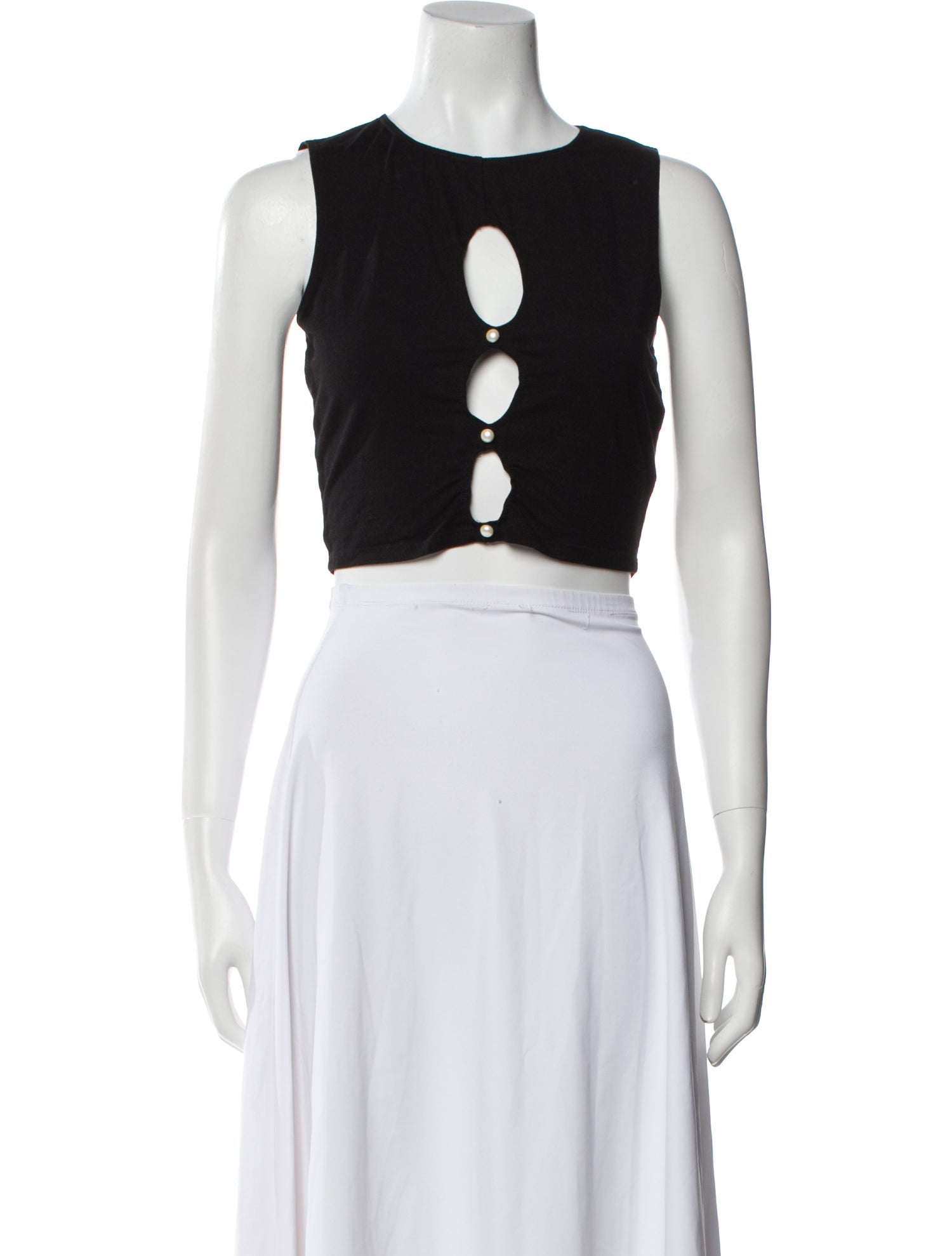 Reformation Crew Neck Sleeveless Crop Top