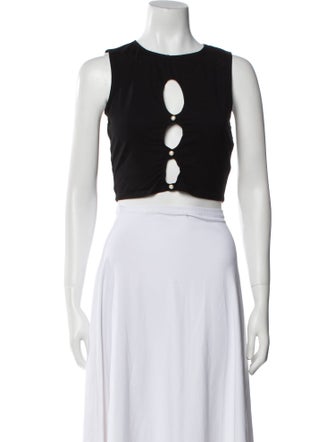 Reformation Crew Neck Sleeveless Crop Top