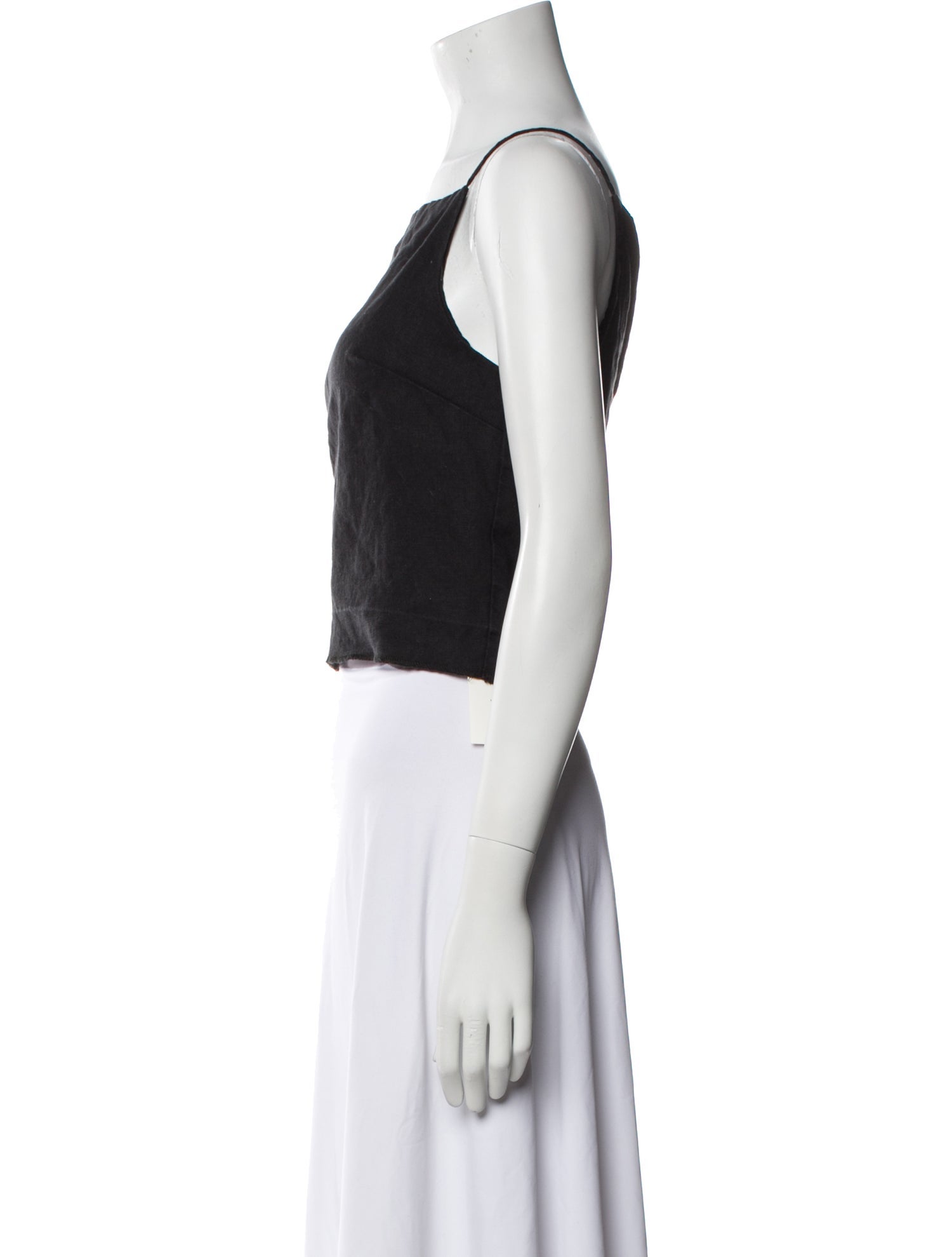 Reformation Linen Square Neckline Crop Top