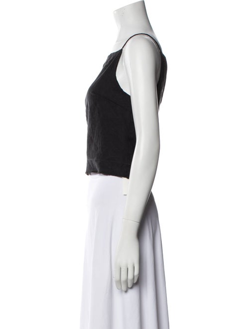 Reformation Linen Square Neckline Crop Top