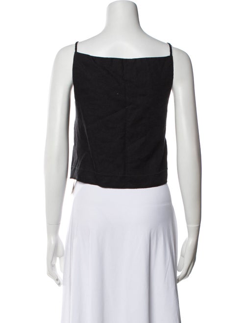 Reformation Linen Square Neckline Crop Top