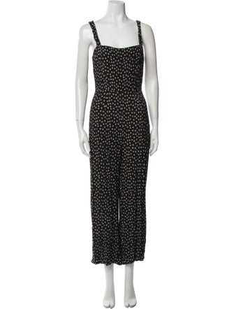 Reformation Printed Square Neckline Jumpsuit