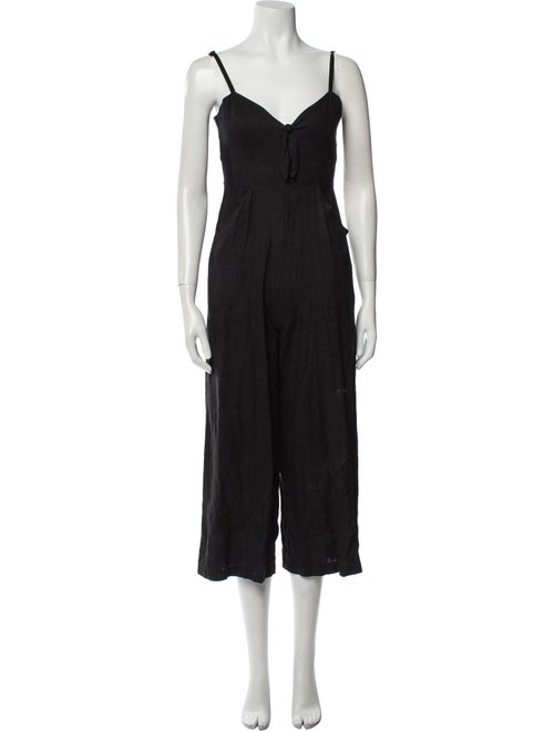 Reformation Linen V-Neck Jumpsuit