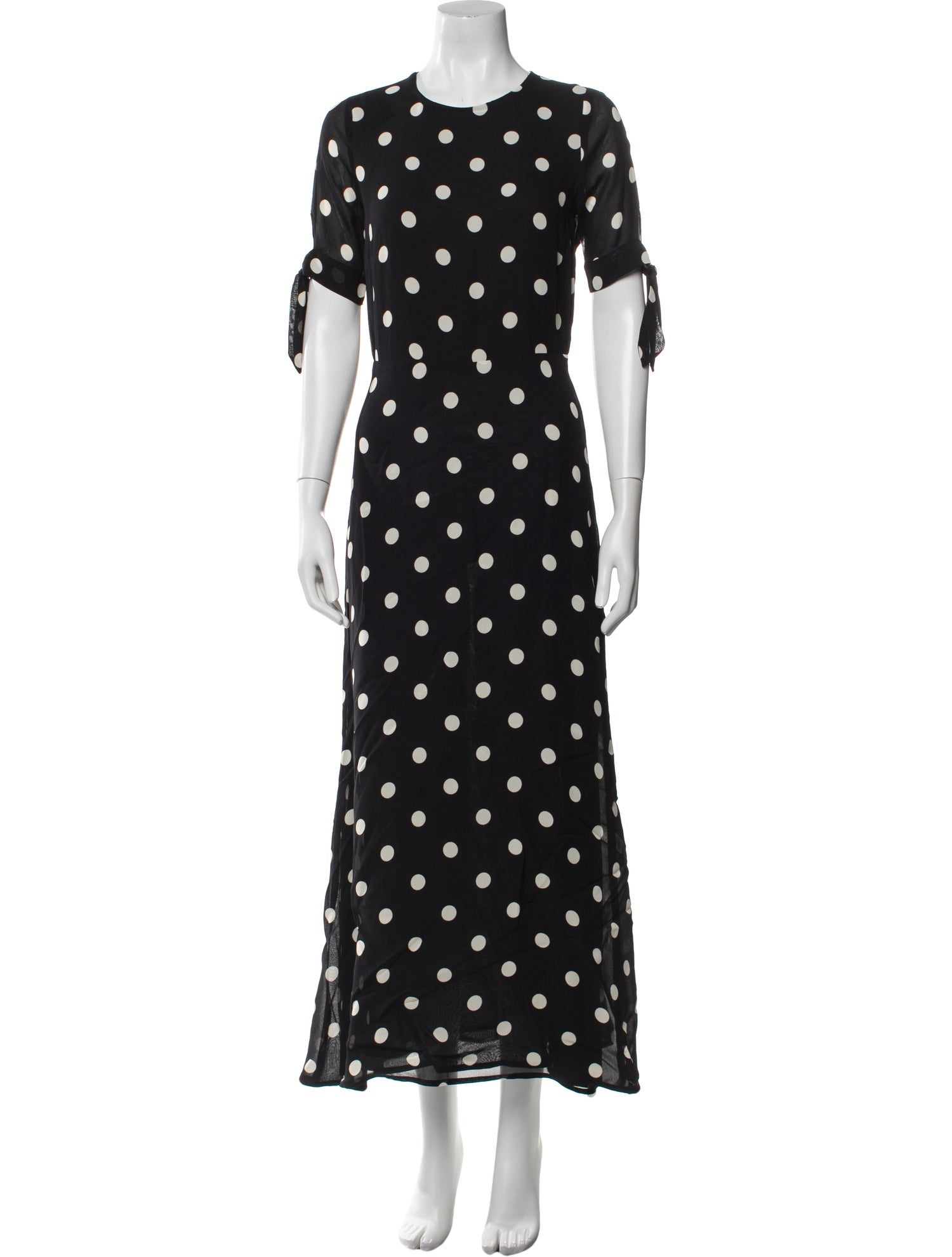 Reformation Polka Dot Print Long Dress
