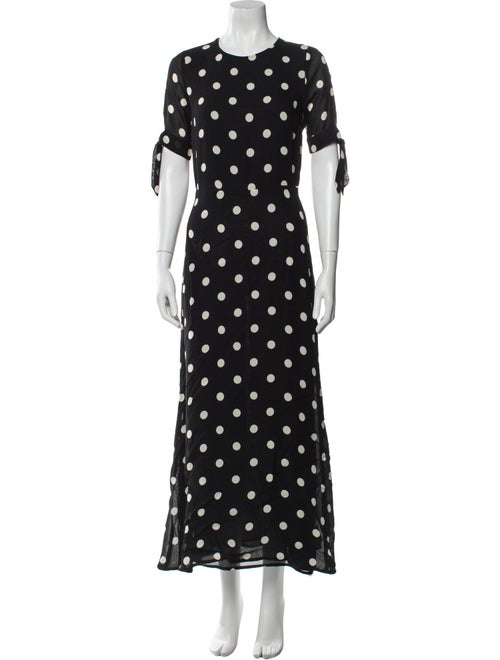 Reformation Polka Dot Print Long Dress