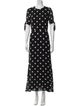 Reformation Polka Dot Print Long Dress
