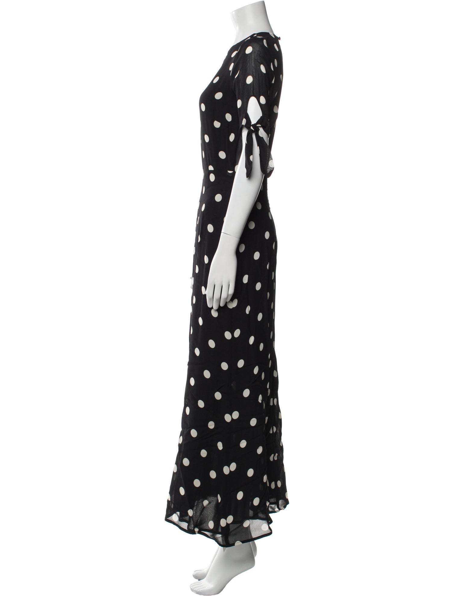 Reformation Polka Dot Print Long Dress