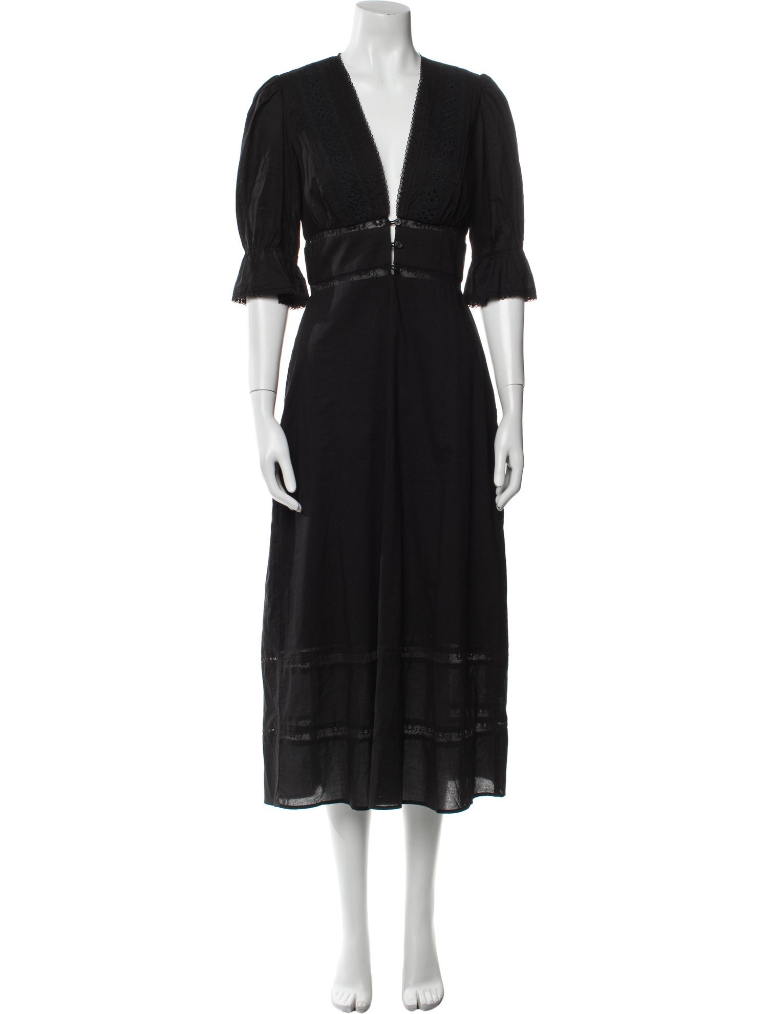 Reformation V-Neck Long Dress